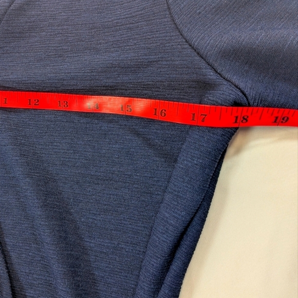 Michael Michael Kors V-Neck Waist Tie Elegant Navy Faux Wrap Blue Top Size Small - Picture 7 of 7